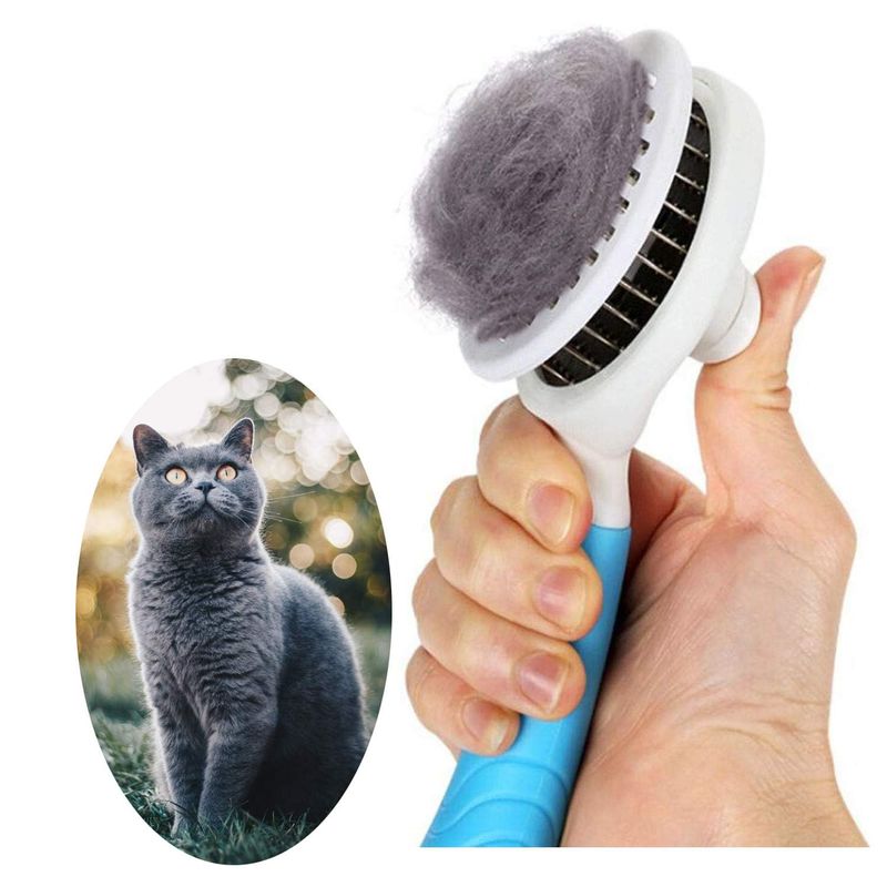 Self-Cleaning Slicker Brush for Cats, Dogs & Small Pets