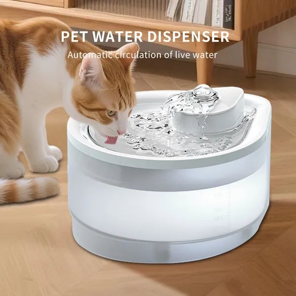 2500ml USB Pet Water Fountain with Circulating Pump