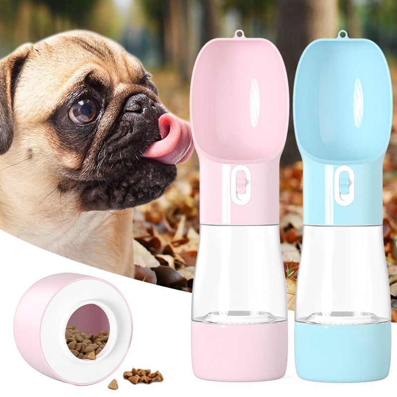 Portable Dog Water Dispenser Bottle with Shoulder Strap