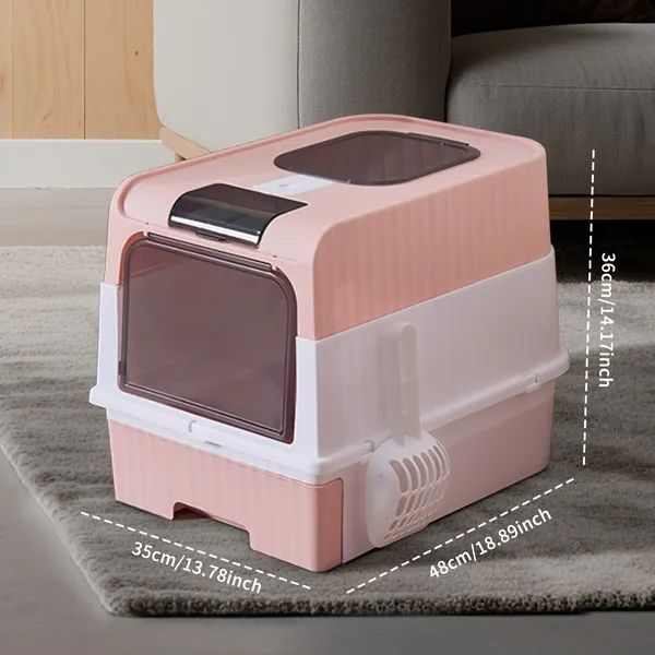Automatic Self-Cleaning Cat Litter Box, Pink