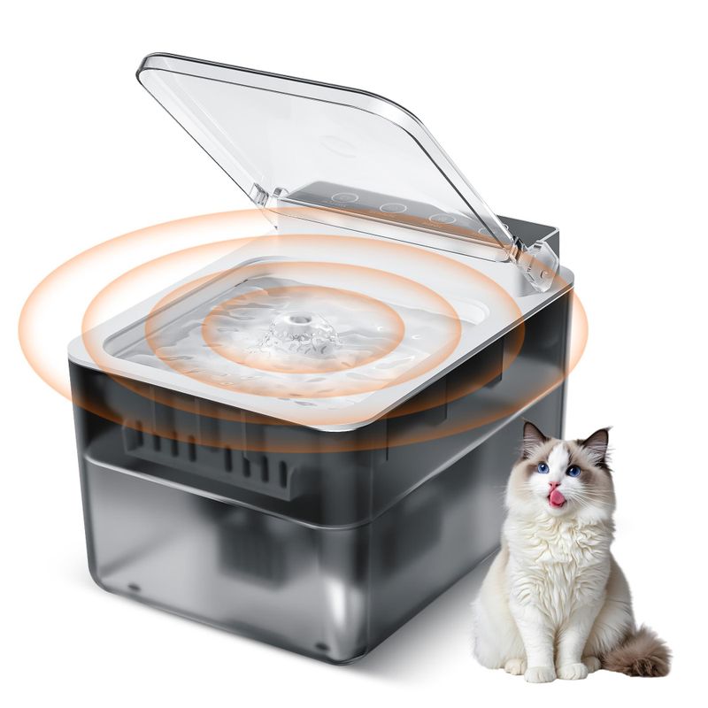 Wireless 304 Stainless Steel Automatic Pet Water Fountain
