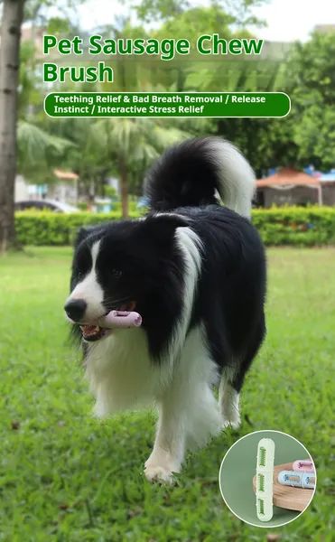 Sausage-Shaped Textured Dog Chew Toy