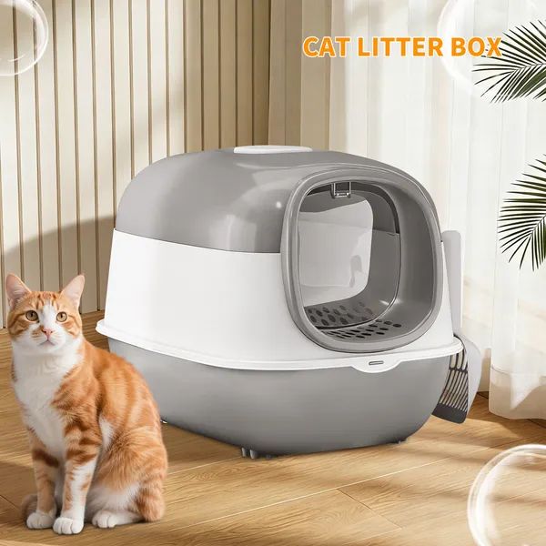 Cat Litter Box, Gray