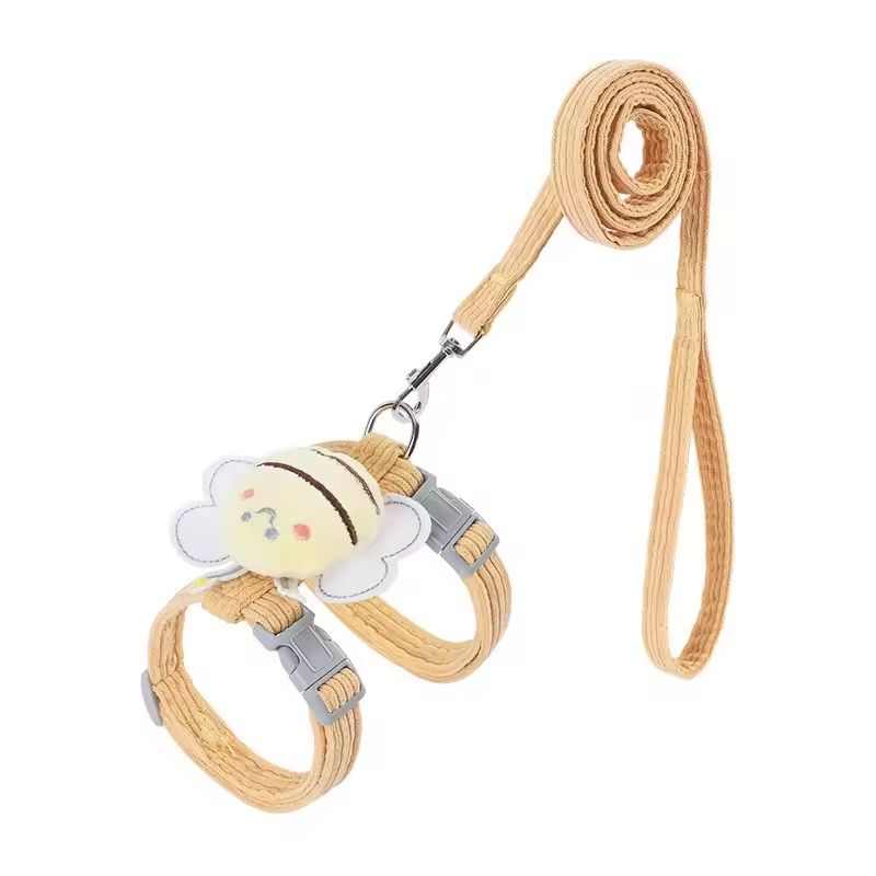 Adjustable Pet Harness with Wing Decoration for Cats and Small Dogs