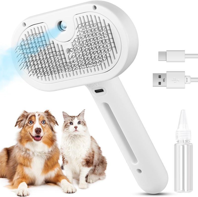 Spray-Mist Grooming Brush, 3-in-1, for Cats & Dogs