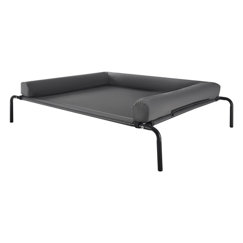 Elevated Dog Bed With Pillow, XL Gray