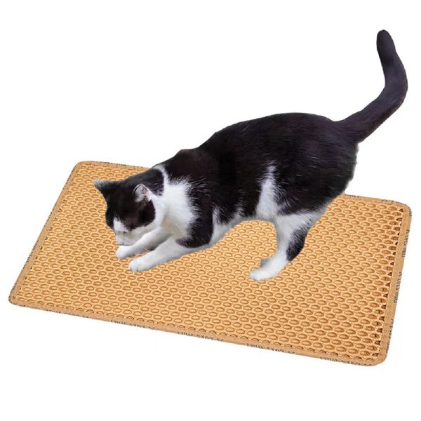 Double-Layer Rice-Shaped Cat Litter Mat