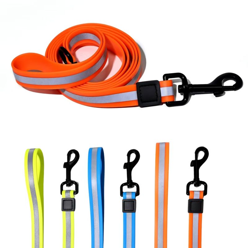 Reflective Pet Leash Set with Heat-Bonded Strip