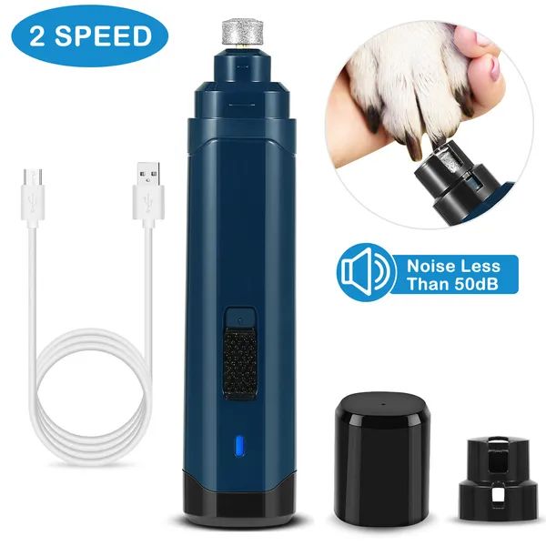 Cordless Dog Nail Grinder with 2 Speeds, USB Rechargeable