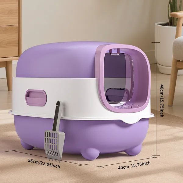 Classic Purple Cat Litter Box