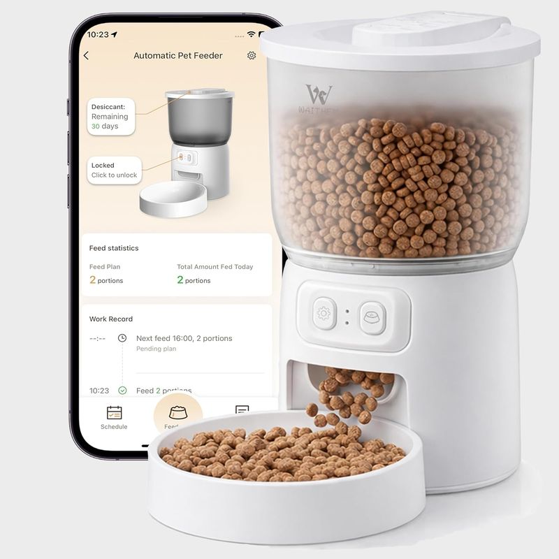Wi-Fi Automatic Cat Feeder with App & Portion Control
