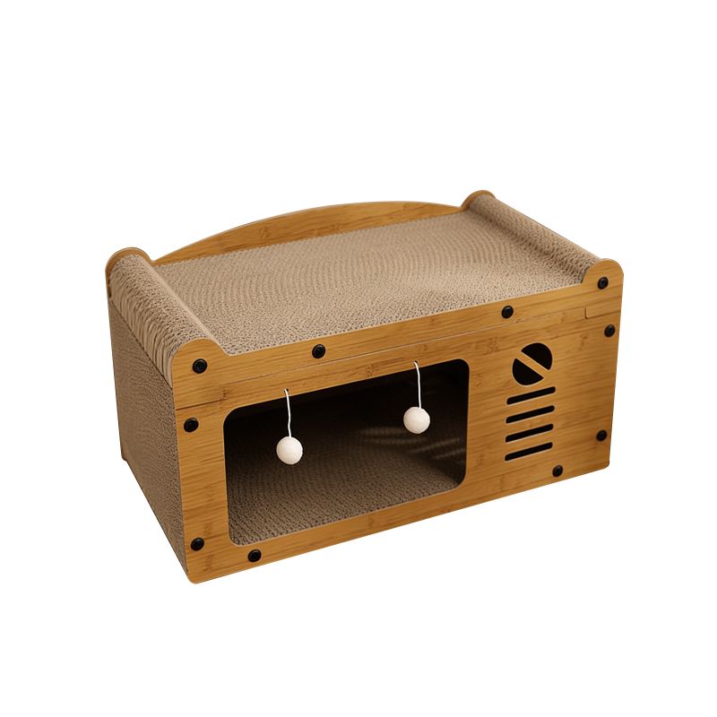 Walnut Wood TV-Shaped Pet House
