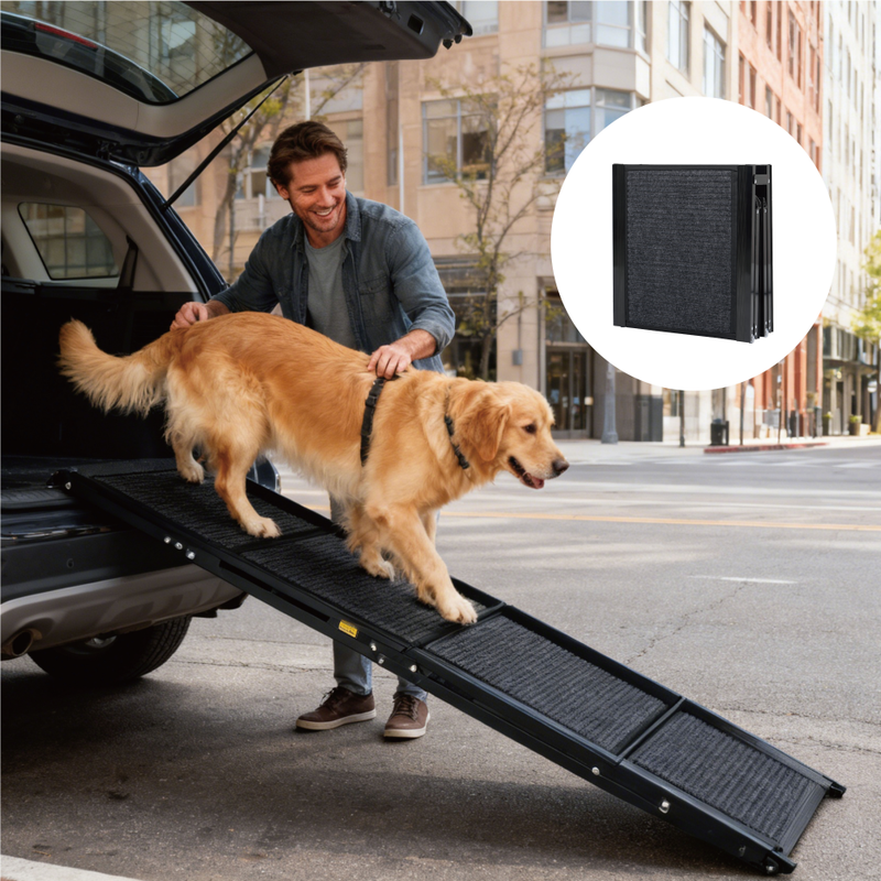 Folding Dog Car Ramp, 71" x 19.3", Non-Slip, Up to 250 lbs