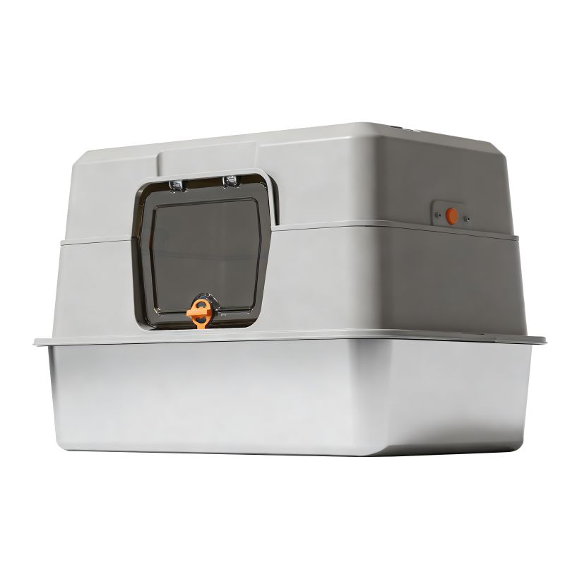 Fully Enclosed Stainless Steel Cat Litter Box