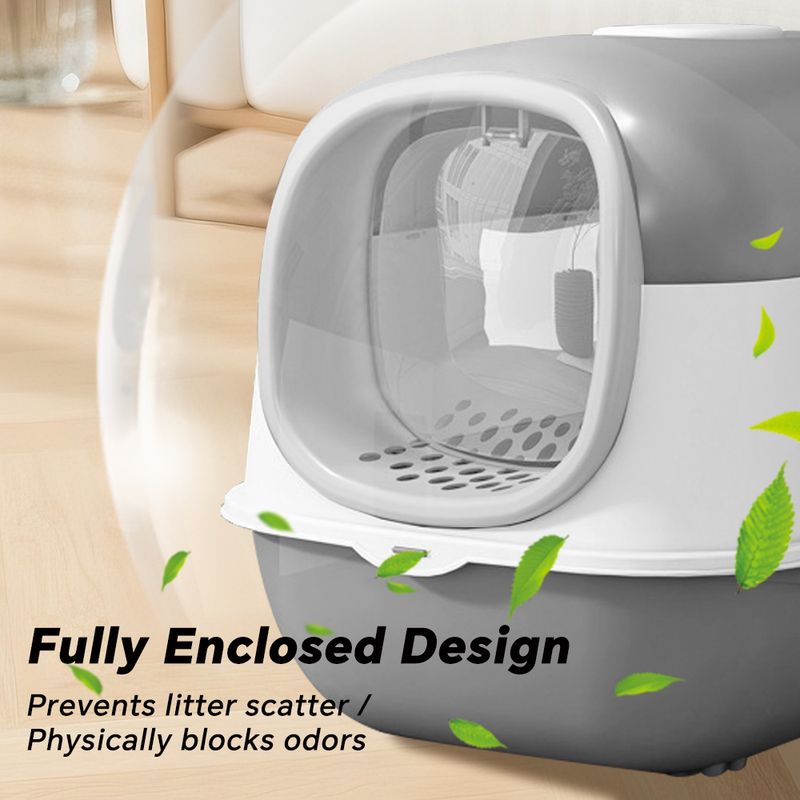 Fully Enclosed Odor-Lock Cat Litter Box