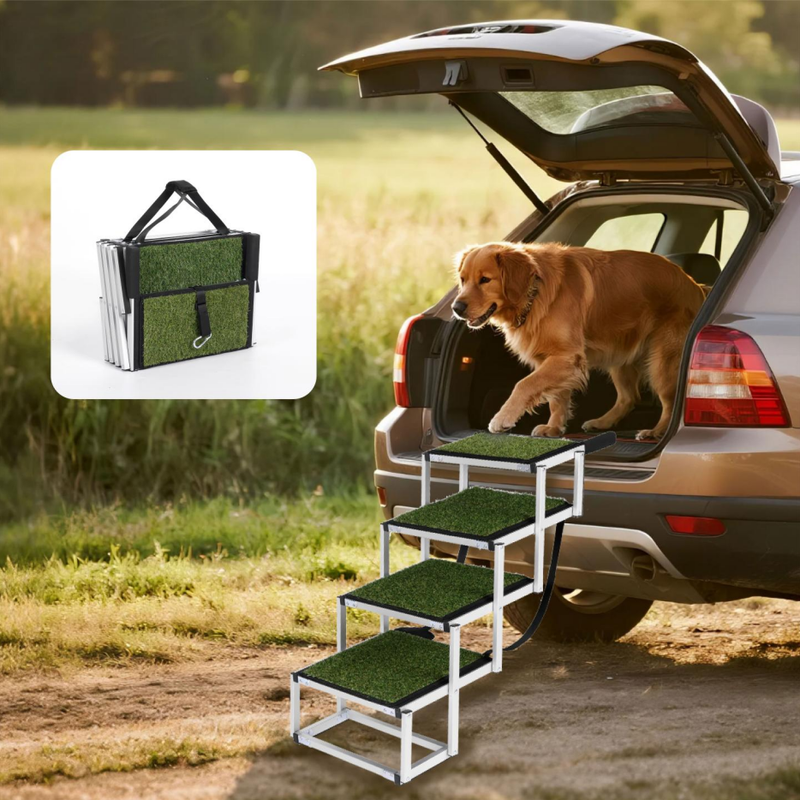 Foldable Dog Car Ramp, Non-Slip, Up to 250 lbs