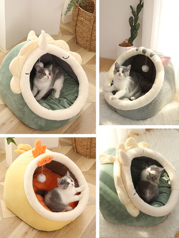 Semi-Enclosed Polar Fleece Cat House