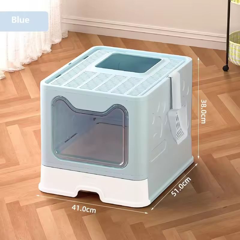 Front-Entry Enclosed Extra-Large Cat Litter Box with Scoop