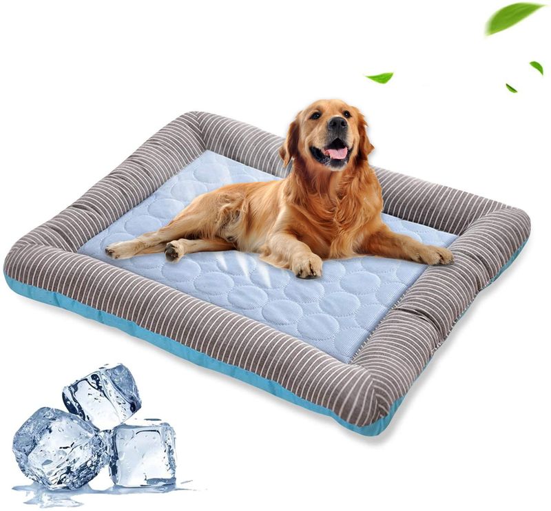 Cooling Pad for Dogs & Cats — Blue Ice Silk Mat