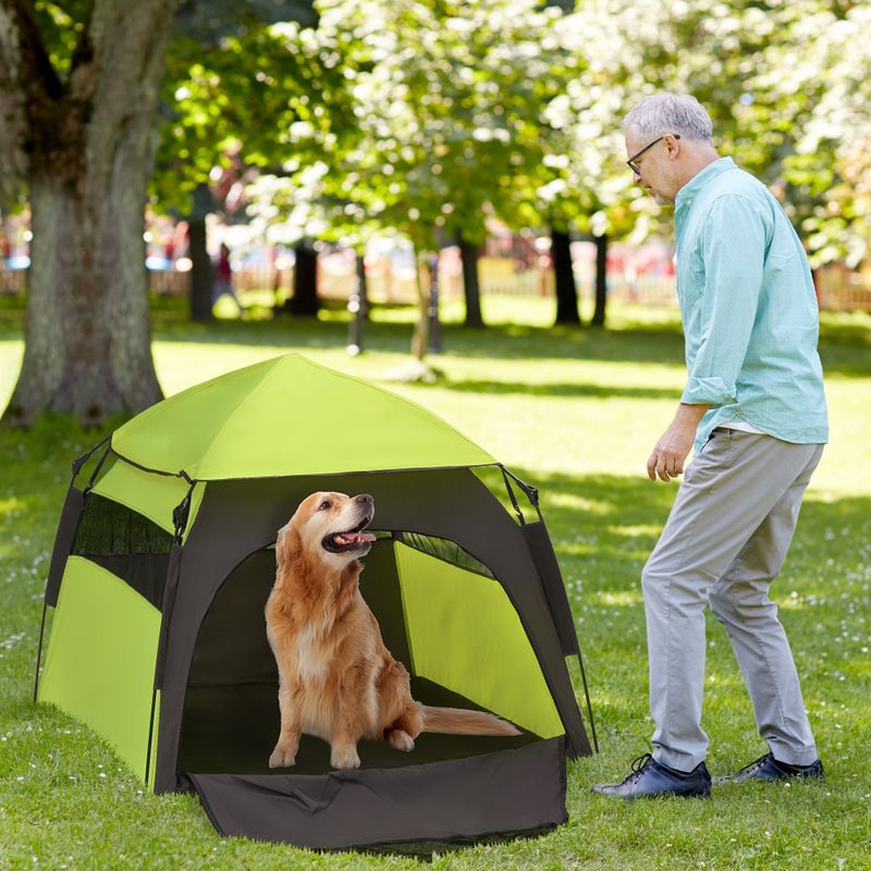 Pop-Up Dog Tent for Large Dogs with Carrying Bag, Green