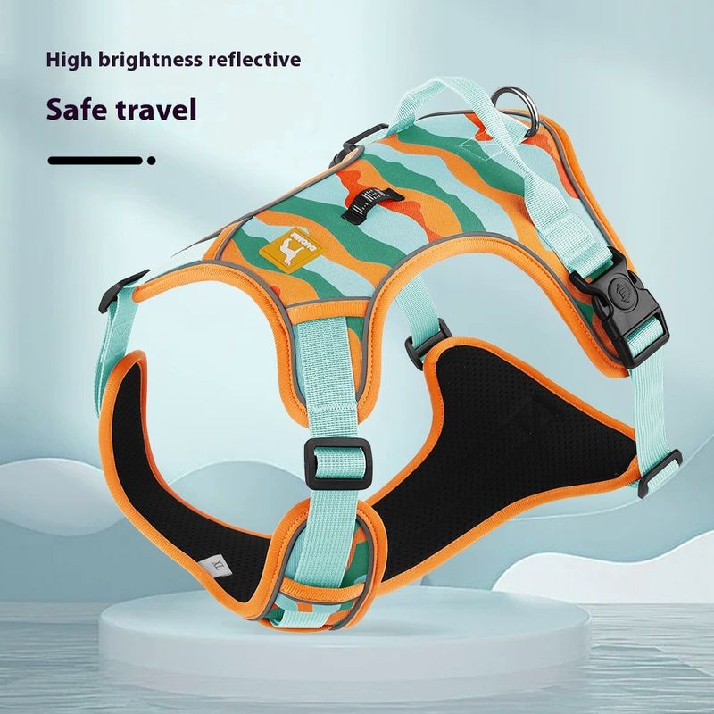 Reflective Dog Harness with Hand-Held Leash