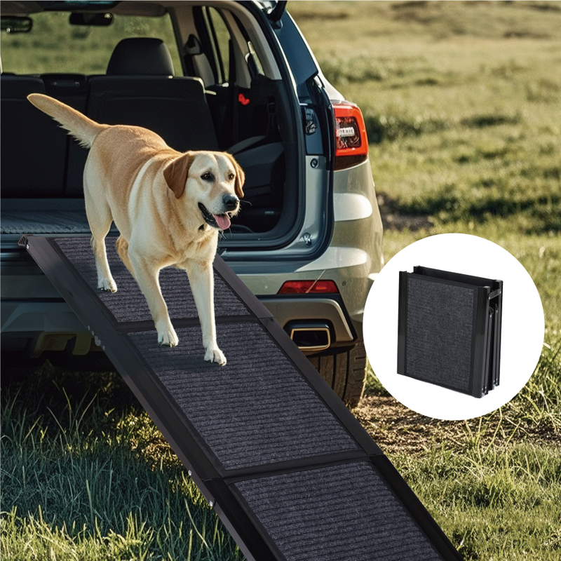Folding Dog Car Ramp, 65" x 17.2", Non-Slip, Up to 250 lbs