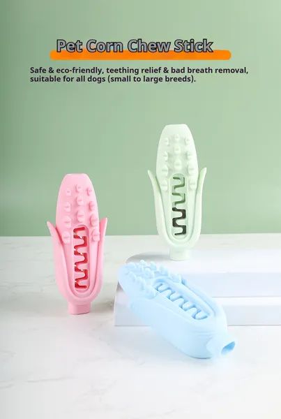 Corn-Shaped Silicone Dog Chew Toy