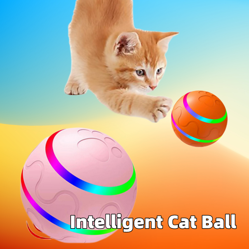 Self-Rotating Automatic Cat Ball Toy, USB Rechargeable