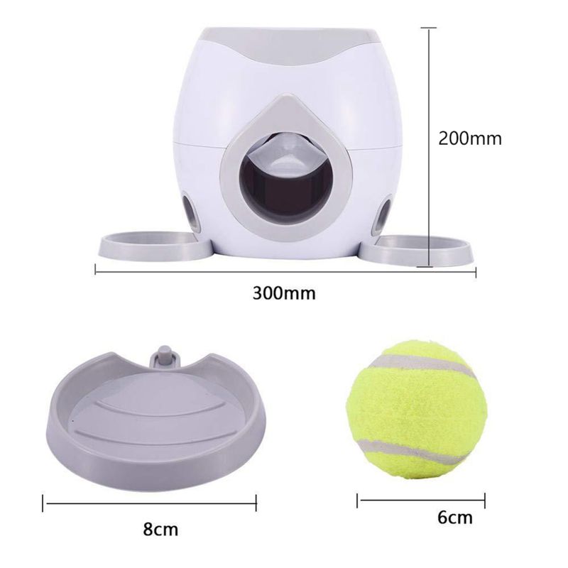 Automatic Tennis Ball Launcher for Dogs with Reward Tray