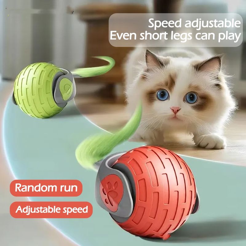 Interactive Electric Rolling Ball Cat Toy, USB Rechargeable